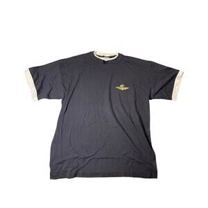 Vintage Midwest Embroidery Indianapolis Motor Speedway Size XL Navy T-shirt